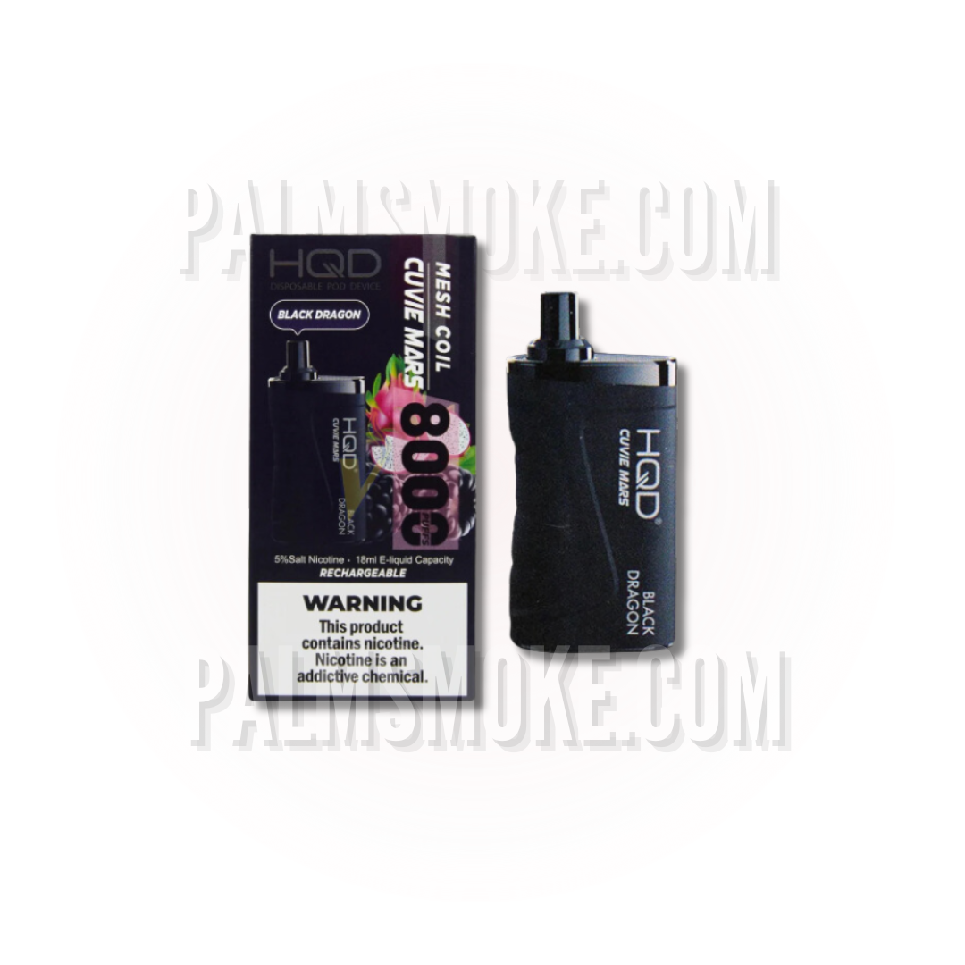 HQD VAPE CUVIE MARS 8000 BLACK DRAGON ๐ฌ๏ธ๐ด
