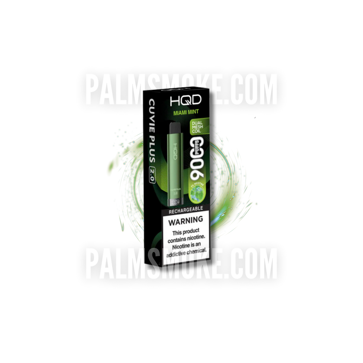 HQD CUVIE PLUS 2.0 DISPOSABLE 9000 PUFFS MIAMI MINT ā”