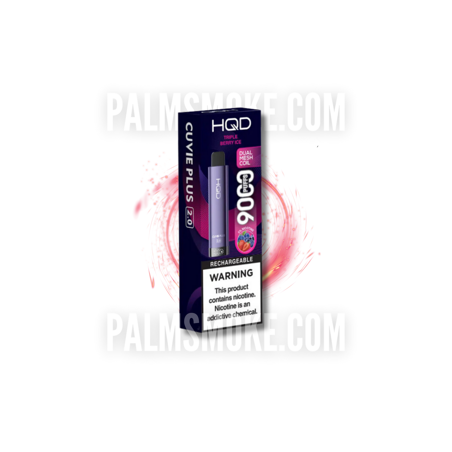 HQD CUVIE PLUS 2.0 DISPOSABLE 9000 PUFFS TRIPLE BERRY ICE ā”