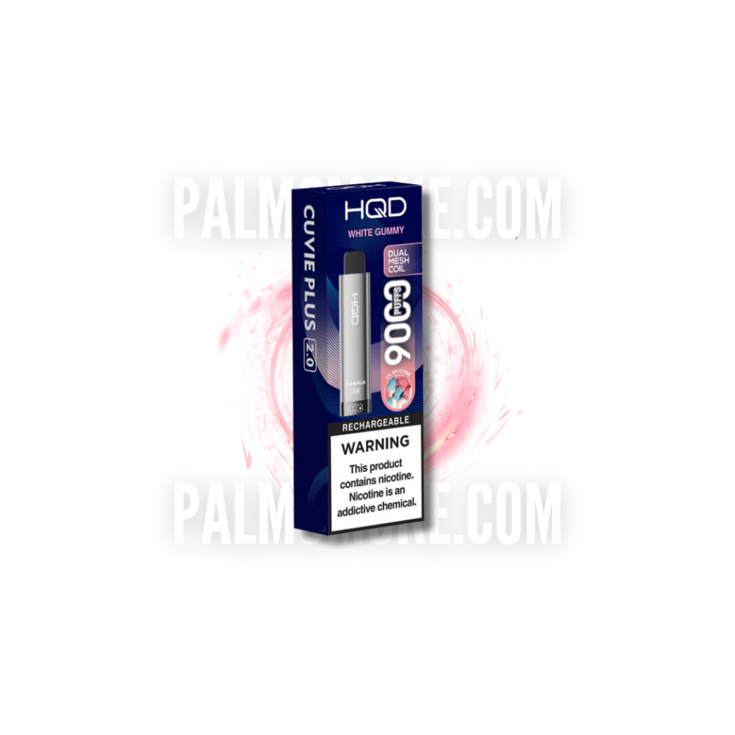 HQD CUVIE PLUS 2.0 DISPOSABLE 9000 PUFFS WHITE GUMMY ā”