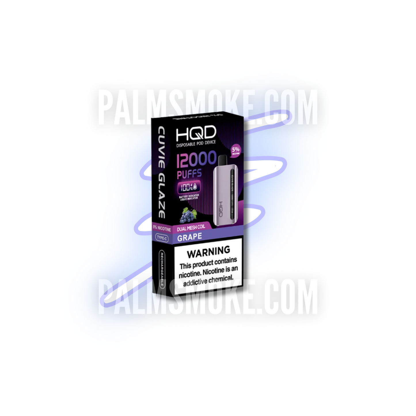 HQD GLAZE 12000 PUFFS DISPOSABLE GRAPE π¬οΈπ¨