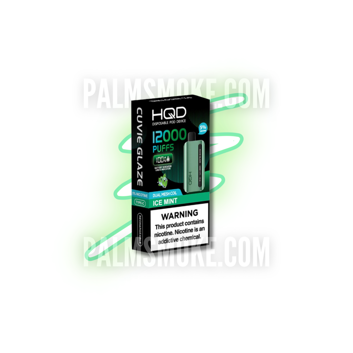 HQD GLAZE 12000 PUFFS DISPOSABLE ICE MINT π¬οΈπ¨