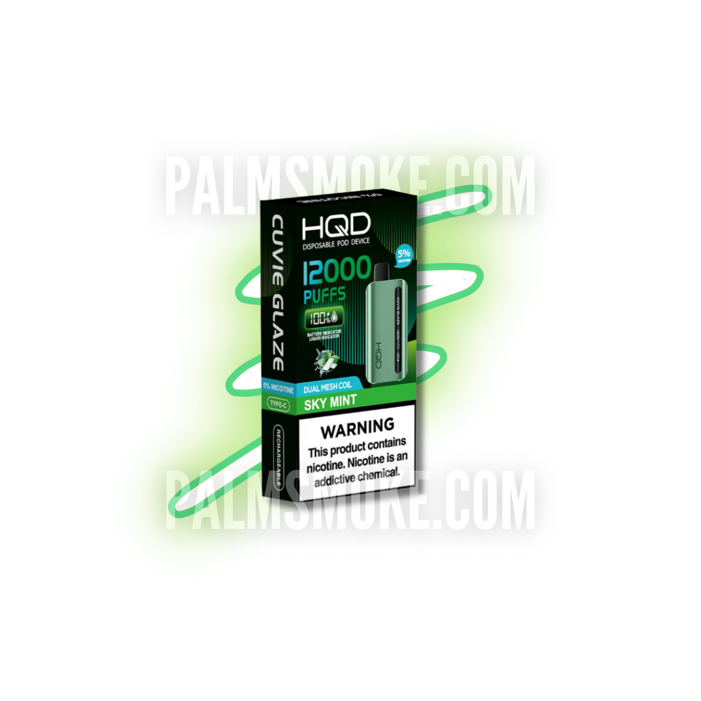 HQD GLAZE 12000 PUFFS DISPOSABLE SKY MINT π¬οΈπ¨