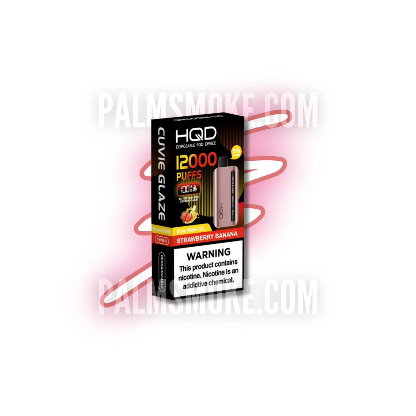 HQD GLAZE 12000 PUFFS DISPOSABLE STRAWBERRY BANANA π¬οΈπ¨
