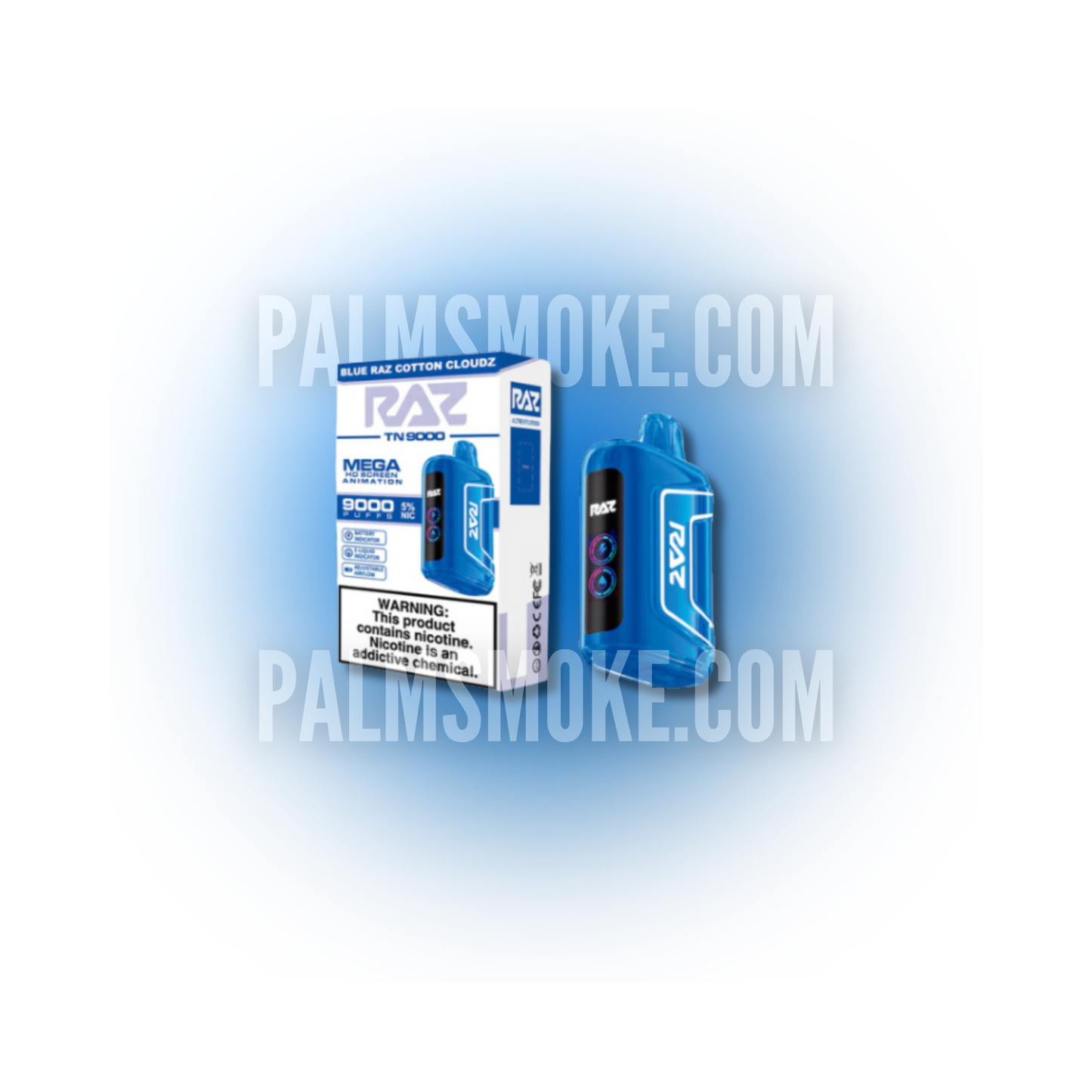 RAZ VAPE 9000 BLUE RAZ COTTON CLOUDZ