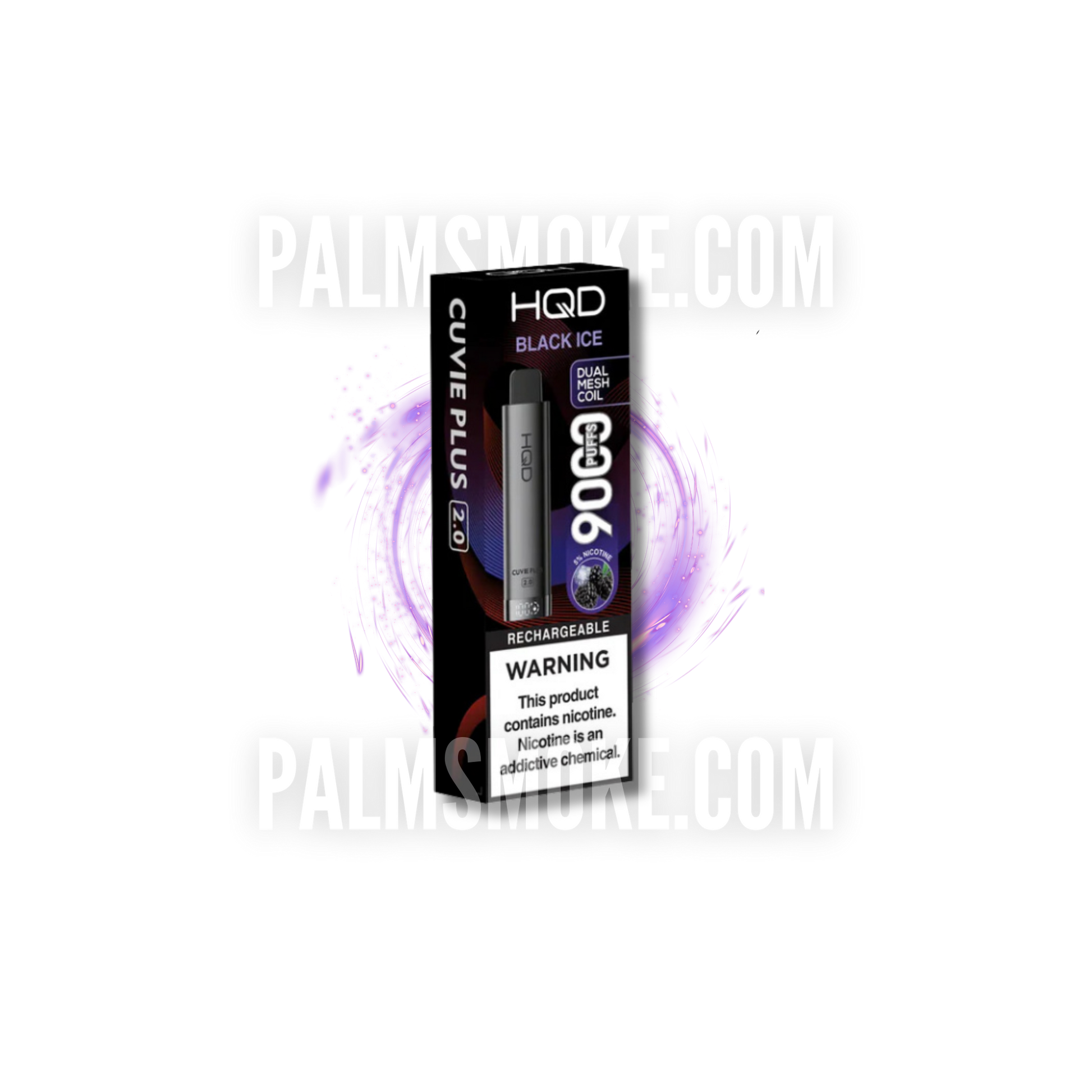 HQD CUVIE PLUS 2.0 DISPOSABLE 9000 PUFFS BLACK ICE PALM TECH HQD CUVIE PLUS 2.0 DISPOSABLE 9000 PUFFS BLACK ICE PALM TECH
