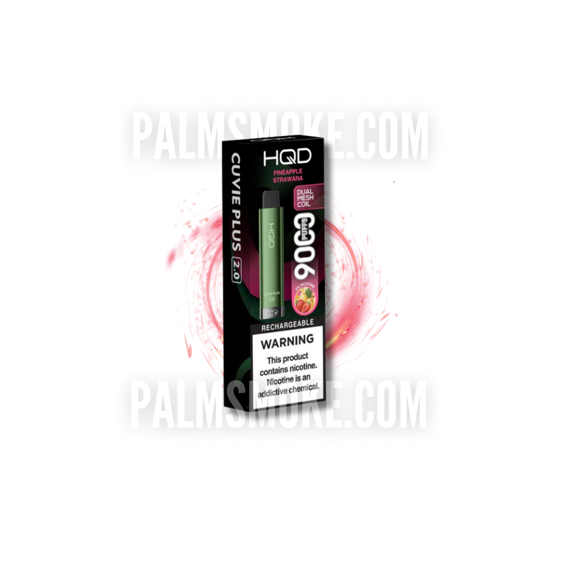 HQD CUVIE PLUS 2.0 DISPOSABLE 9000 PUFFS PINEAPPLE STRAWANA PALM TECH HQD CUVIE PLUS 2.0 DISPOSABLE 9000 PUFFS PINEAPPLE STRAWANA PALM TECH