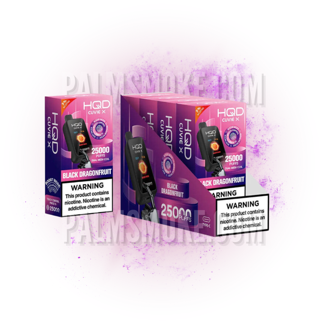 HQD Cuvie X Disposable Vape 25,000 Puffs of Pure Vaping Power PALM TECH HQD Cuvie X Disposable Vape 25,000 Puffs of Pure Vaping Power PALM TECH